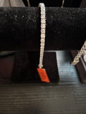 925 sterling Silver-Moissanite Tennis Bracelet - Elegant Women's Jewelry